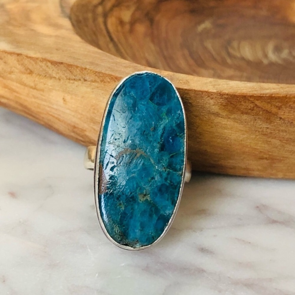 Apatite Silver Ring - Picture 10 of 10